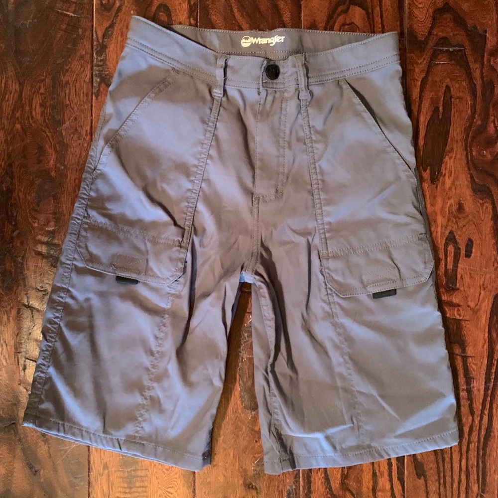 Boys Gray Wrangler Cargo Shorts